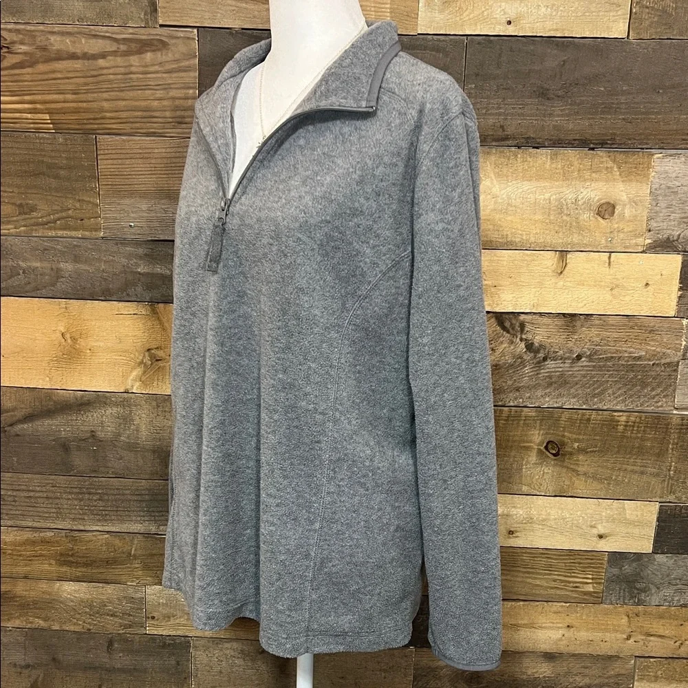 Made for Life Gray Fleece Quarter Zip Up Pullover - Picture 5 of 16